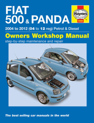 Haynes FIAT reparasjonshåndbok for Fiat 500 & Panda (04 - 12) 53 to 61