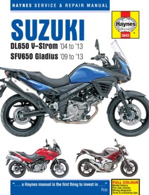 Haynes Suzuki reparasjonshåndbok for Suzuki DL650 V-Strom & SFV650 Gladius (04 - 13)