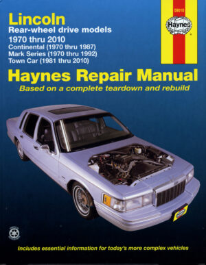 Haynes Lincoln reparasjonshåndbok for Lincoln Continental