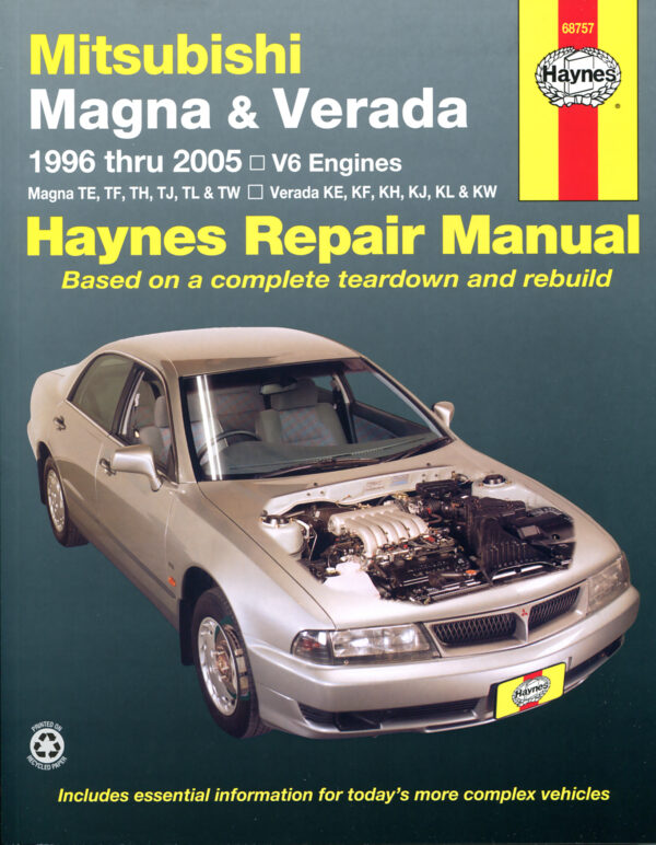 Haynes Mitsubishi reparasjonshåndbok for Mitsubishi Magna & Verada (96 - 05)