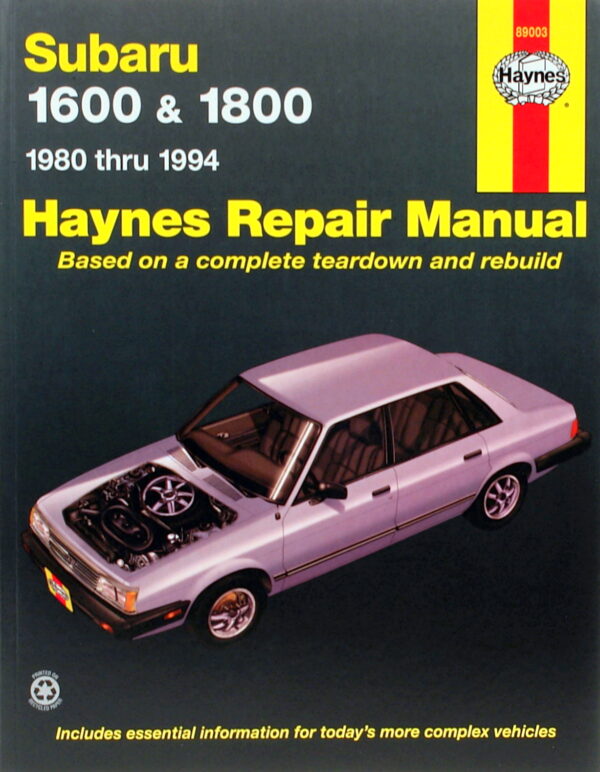 Haynes Subaru reparasjonshåndbok for Subaru 1600 & 1800 ‘80 - ‘94