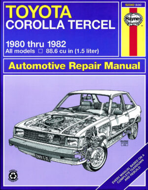 Haynes Toyota reparasjonshåndbok for Toyota Corolla Tercel ‘80 - ‘82