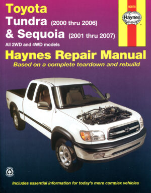 Haynes Toyota reparasjonshåndbok for Toyota Tundra & Sequoia ‘00 - ‘07