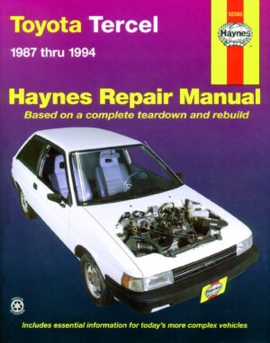 Haynes Toyota reparasjonshåndbok for Toyota Tercel ‘87 - ‘94