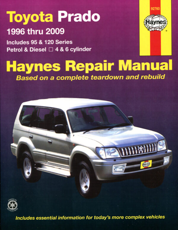 Haynes Toyota reparasjonshåndbok for Toyota Prado (96 - 09)