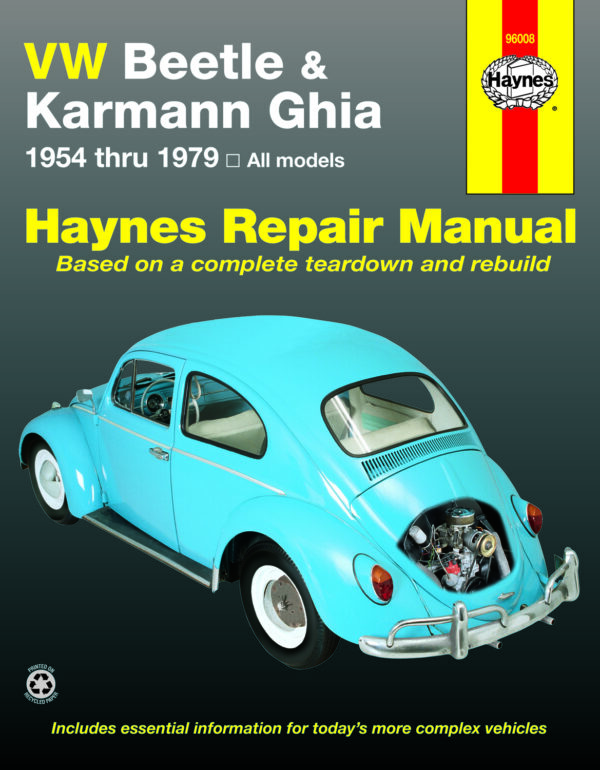 Haynes Volkswagen reparasjonshåndbok for VW Beetle & Karmann Ghia ‘54 - ‘79