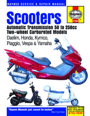 Haynes Scooters reparasjonshåndbok for Twist & Go 50-250cc Carbureted Scooters from Dealim