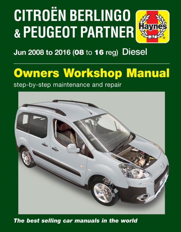 Haynes Citroën reparasjonshåndbok for Citroen Berlingo & Peugeot Partner Diesel (June 08 - 16)