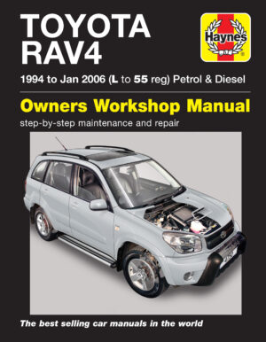 Haynes Toyota reparasjonshåndbok for Toyota RAV4 Petrol & Diesel (94 - Jan 06) L to 55