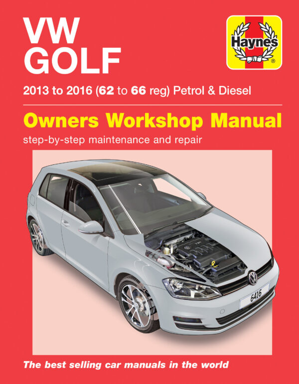 Haynes Volkswagen reparasjonshåndbok for Volkswagen Golf (2013 - 2016)