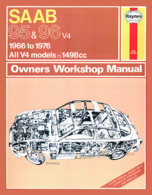 Haynes SAAB reparasjonshåndbok for Saab 95 & 96 Petrol (66 - 76) up to R classic reprint