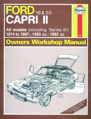 Haynes Ford reparasjonshåndbok for Ford Capri II (& III) 1.6 & 2.0 (74 - 87) up to E classic reprint