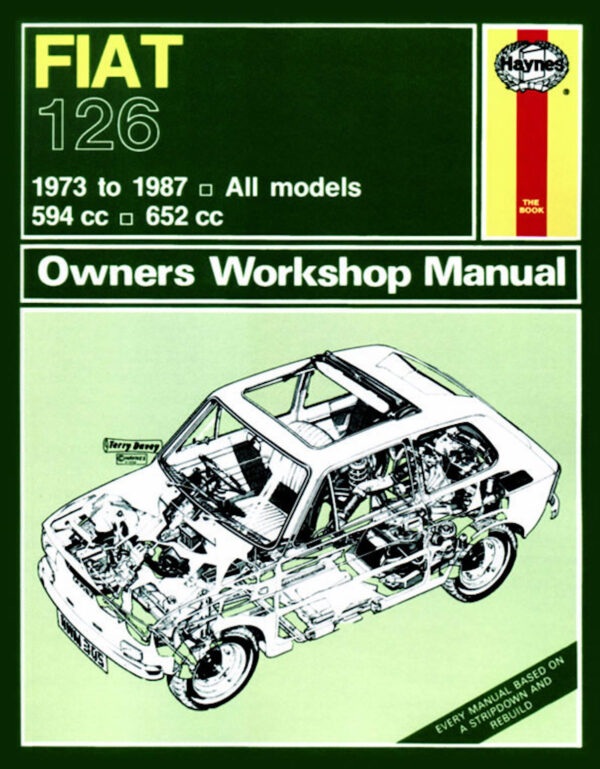 Haynes FIAT reparasjonshåndbok for Fiat 126 (73 - 87) up to E classic reprint