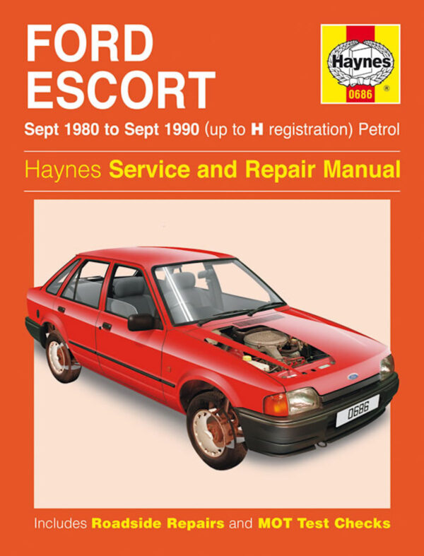 Haynes Ford reparasjonshåndbok for Ford Escort Petrol (Sept 80 - Sept 90) up to H