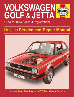 Haynes Volkswagen reparasjonshåndbok for VW Golf & Jetta Mk 1 Petrol 1.1 & 1.3 (74 - 84) up to A classic reprint