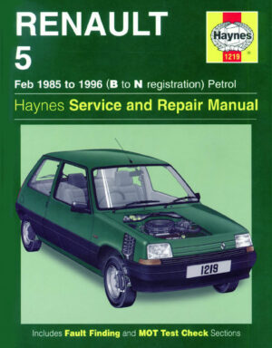 Haynes Renault reparasjonshåndbok for Renault 5 Petrol (Feb 85 - 96) B to N classic reprint