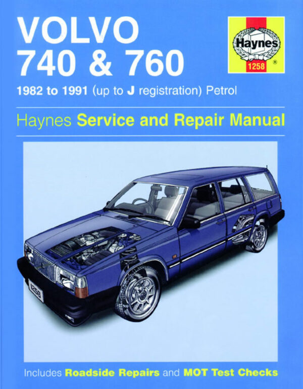 Haynes Volvo reparasjonshåndbok for Volvo 740 & 760 Petrol (82 - 91) up to J