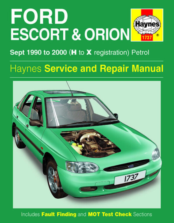 Haynes Ford reparasjonshåndbok for Ford Escort & Orion Petrol (Sept 90 - 00) H to X