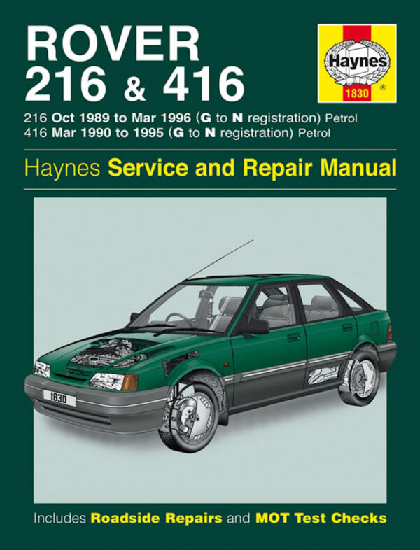 Haynes Rover reparasjonshåndbok for Rover 216 & 416 Petrol (89 - 96) G to N