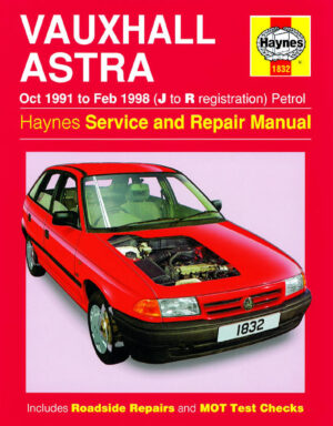 Haynes Opel reparasjonshåndbok for Vauxhall Astra Petrol (Oct 91 - Feb 98) J to R