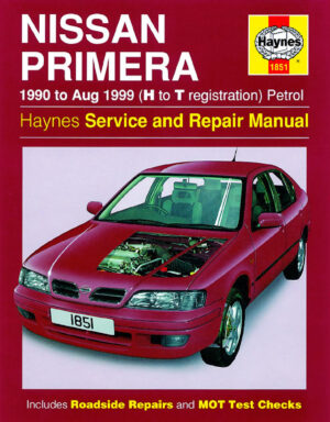 Haynes Nissan reparasjonshåndbok for Nissan Primera Petrol (90 - Aug 99) H to T