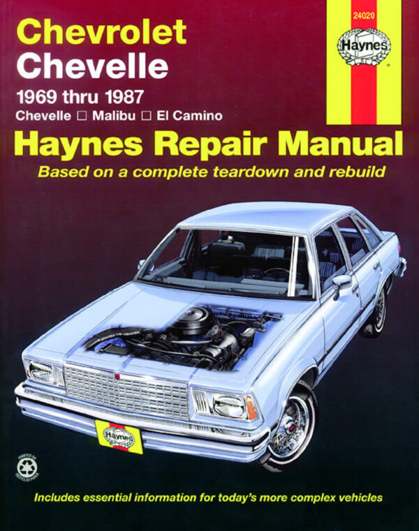 Haynes Chevrolet reparasjonshåndbok for Chevrolet Chevelle ‘69 - ‘87