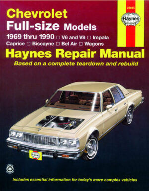 Haynes Chevrolet reparasjonshåndbok for Chevrolet Full-size Sedans ‘69 - ‘90