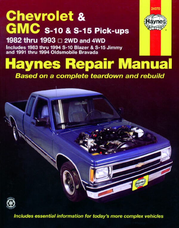 Haynes Chevrolet reparasjonshåndbok for Chevrolet S-10 & GMC S-15 Pick-ups