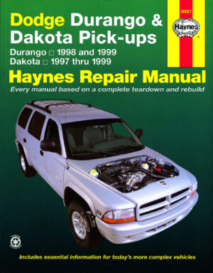 Haynes Dodge reparasjonshåndbok for Dodge Durango ‘98 - ‘99 & Dakota ‘97 - ‘99