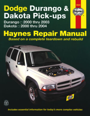 Haynes Dodge reparasjonshåndbok for Dodge Durango ‘00 - ‘03 & Dakota Pick-ups ‘00 - ‘04