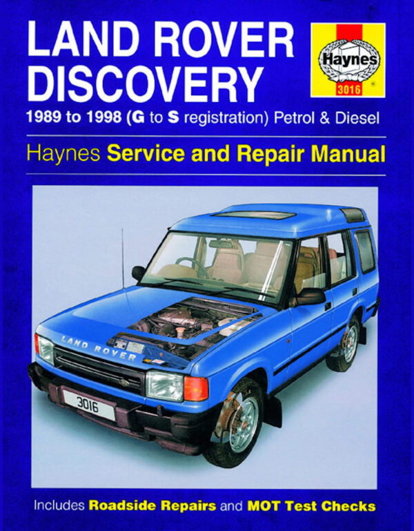 Haynes Land Rover reparasjonshåndbok for Land Rover Discovery Petrol & Diesel (89 - 98) G to S