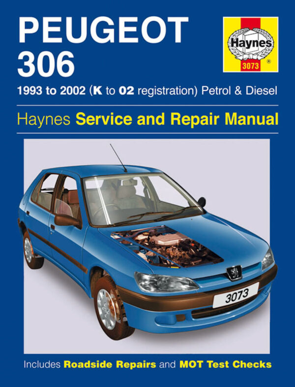 Haynes Peugeot reparasjonshåndbok for Peugeot 306 Petrol & Diesel (93 - 02) K to 02