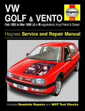 Haynes Volkswagen reparasjonshåndbok for VW Golf & Vento Petrol & Diesel (Feb 92 - Mar 98) J to R