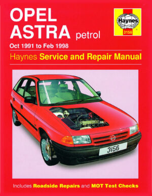 Haynes Opel reparasjonshåndbok for Opel Astra Petrol (Oct 91 - Feb 98)