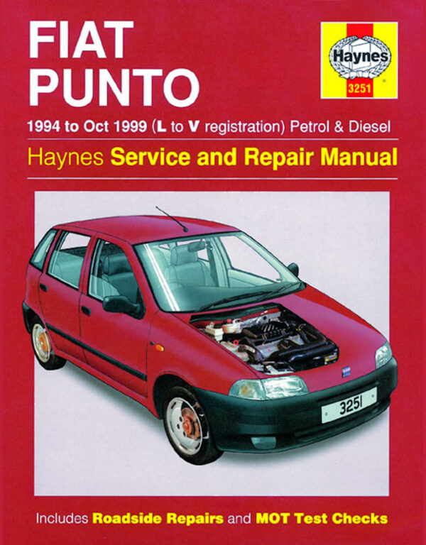 Haynes FIAT reparasjonshåndbok for Fiat Punto Petrol & Diesel (94 - Oct 99) L to V