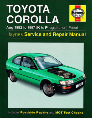 Haynes Toyota reparasjonshåndbok for Toyota Corolla Petrol (Aug 92 - 97) K to P