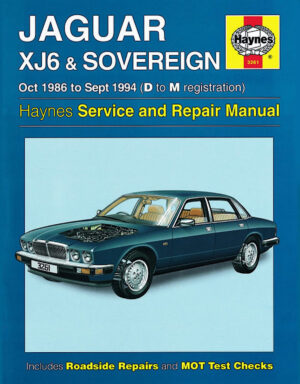 Haynes Jaguar reparasjonshåndbok for Jaguar XJ6 & Sovereign (Oct 86 - Sept 94) D to M