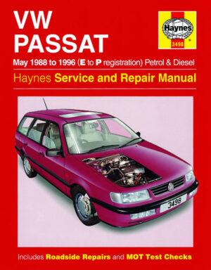 Haynes Volkswagen reparasjonshåndbok for VW Passat 4-cyl Petrol & Diesel (May 88 - 96) E to P