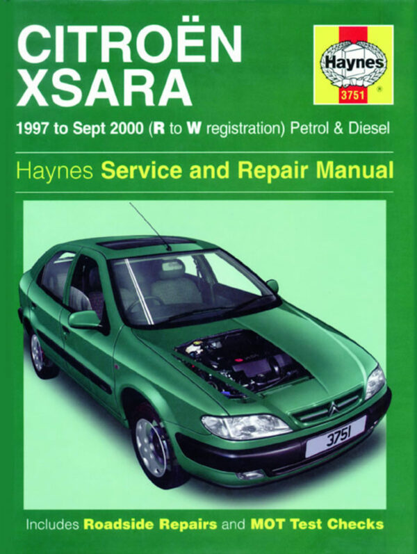 Haynes Citroen reparasjonshåndbok for Citroën Xsara Petrol & Diesel (97 - Sept 00) R to W