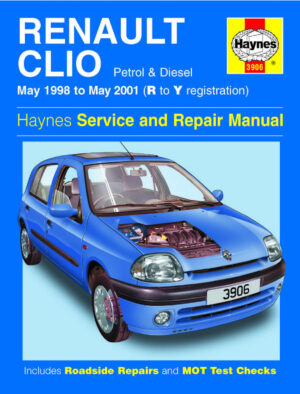 Haynes Renault reparasjonshåndbok for Renault Clio Petrol & Diesel (May 98 - May 01) R to Y