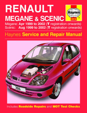 Haynes Renault reparasjonshåndbok for Renault Mégane & Scénic Petrol & Diesel (Apr 99 - 02) T to 52