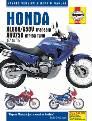 Haynes Honda reparasjonshåndbok for Honda XL600/650V Transalp & XRV750 Africa Twin (87 to 07)