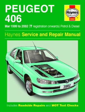 Haynes Peugeot reparasjonshåndbok for Peugeot 406 Petrol & Diesel (Mar 99 - 02) T to 52