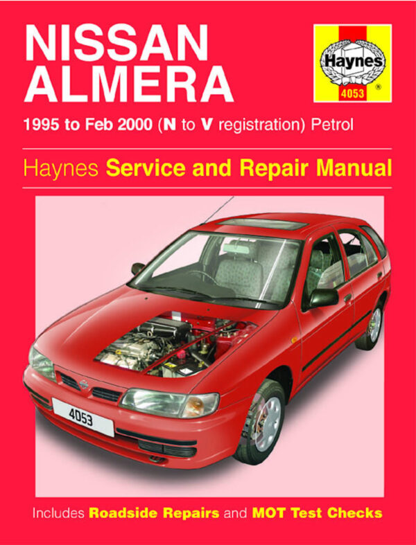 Haynes Nissan reparasjonshåndbok for Nissan Almera Petrol (95 - Feb 00) N to V