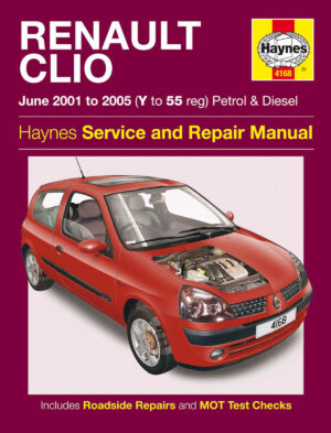 Haynes Renault reparasjonshåndbok for Renault Clio Petrol & Diesel (Jun 01 - 05) Y to 55