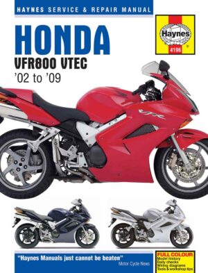 Haynes Honda reparasjonshåndbok for Honda VFR800 V-Tec V-Fours (02 - 09)