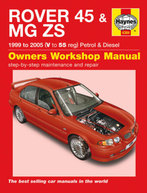 Haynes Rover reparasjonshåndbok for Rover 45 / MG ZS Petrol & Diesel (99 - 05) V to 55