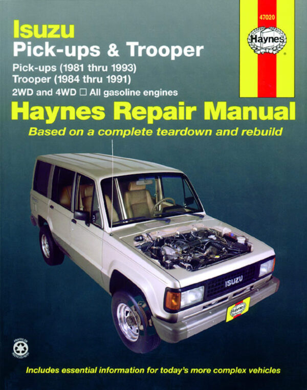 Haynes Isuzu reparasjonshåndbok for Isuzu Trooper ‘84 - ‘91 & Pick-ups ‘81 - ‘93