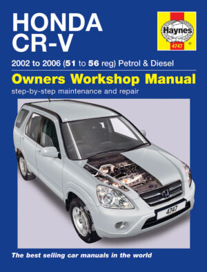 Haynes Honda reparasjonshåndbok for Honda CR-V Petrol & Diesel (02 - 06) 51 to 56