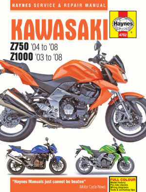 Haynes Kawasaki reparasjonshåndbok for Kawasaki Z750 & Z1000 (03 - 08) Haynes Repair Manual